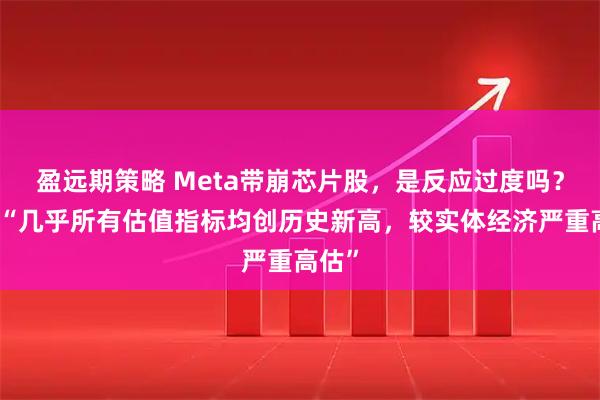 盈远期策略 Meta带崩芯片股，是反应过度吗？美股“几乎所有估值指标均创历史新高，较实体经济严重高估”
